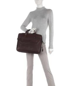 Spikes & Sparrow Business- & Laptop Bags-Bronco Briefcase 15″ grained leather