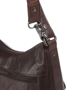 Spikes & Sparrow Shoulder Bags|Hobo Bags-Bronco Candee Hobo bag fine grain leather