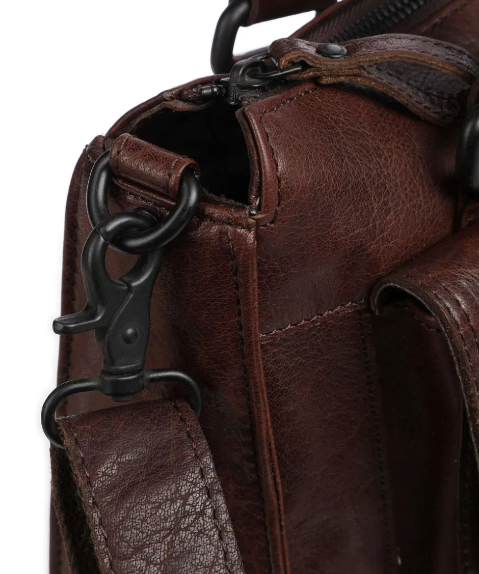 Spikes & Sparrow Business- & Laptop Bags-Bronco Ceciley Laptop bag 15″ grained leather