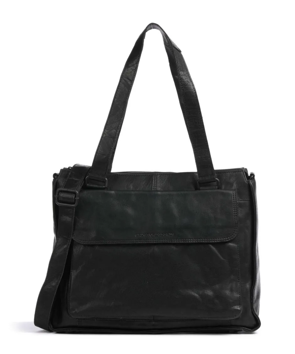 Spikes & Sparrow Business- & Laptop Bags-Bronco Ceciley Laptop bag 15″ grained leather