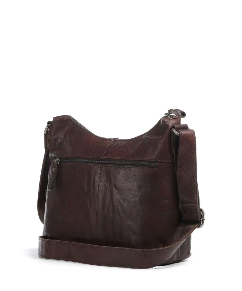 Spikes & Sparrow Shoulder Bags|Hobo Bags-Bronco Hobo bag grained leather