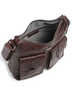 Spikes & Sparrow Shoulder Bags|Hobo Bags-Bronco Hobo bag grained leather