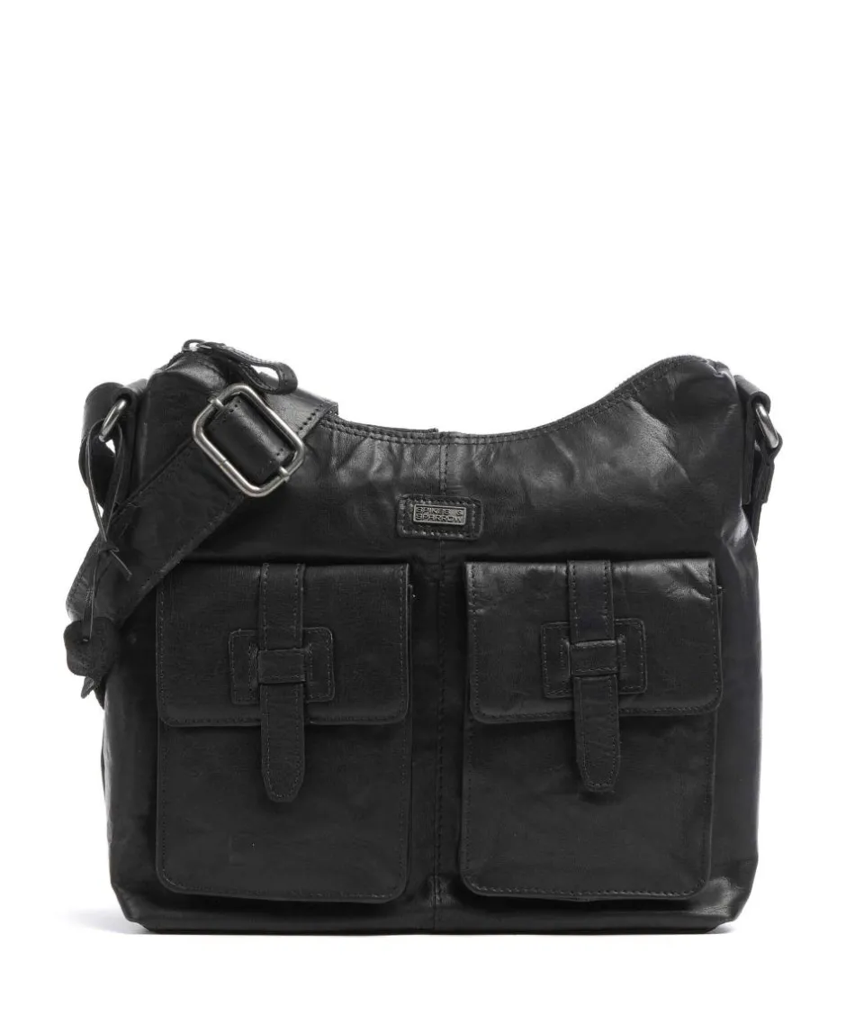 Spikes & Sparrow Shoulder Bags|Hobo Bags-Bronco Hobo bag grained leather