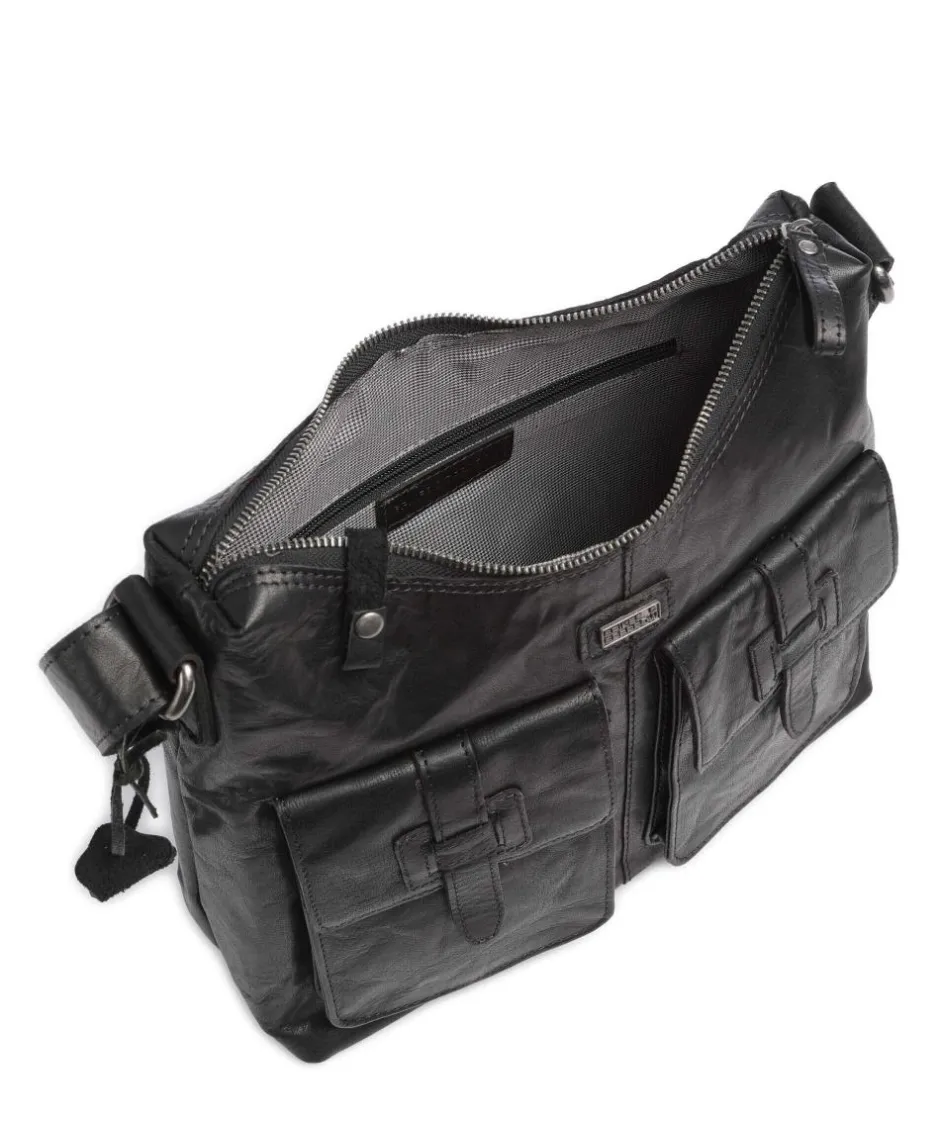 Spikes & Sparrow Shoulder Bags|Hobo Bags-Bronco Hobo bag grained leather