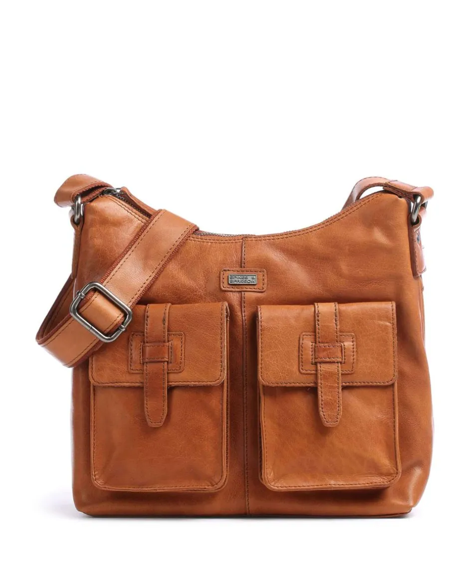 Spikes & Sparrow Shoulder Bags|Hobo Bags-Bronco Hobo bag grained leather