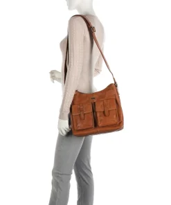 Spikes & Sparrow Shoulder Bags|Hobo Bags-Bronco Hobo bag grained leather