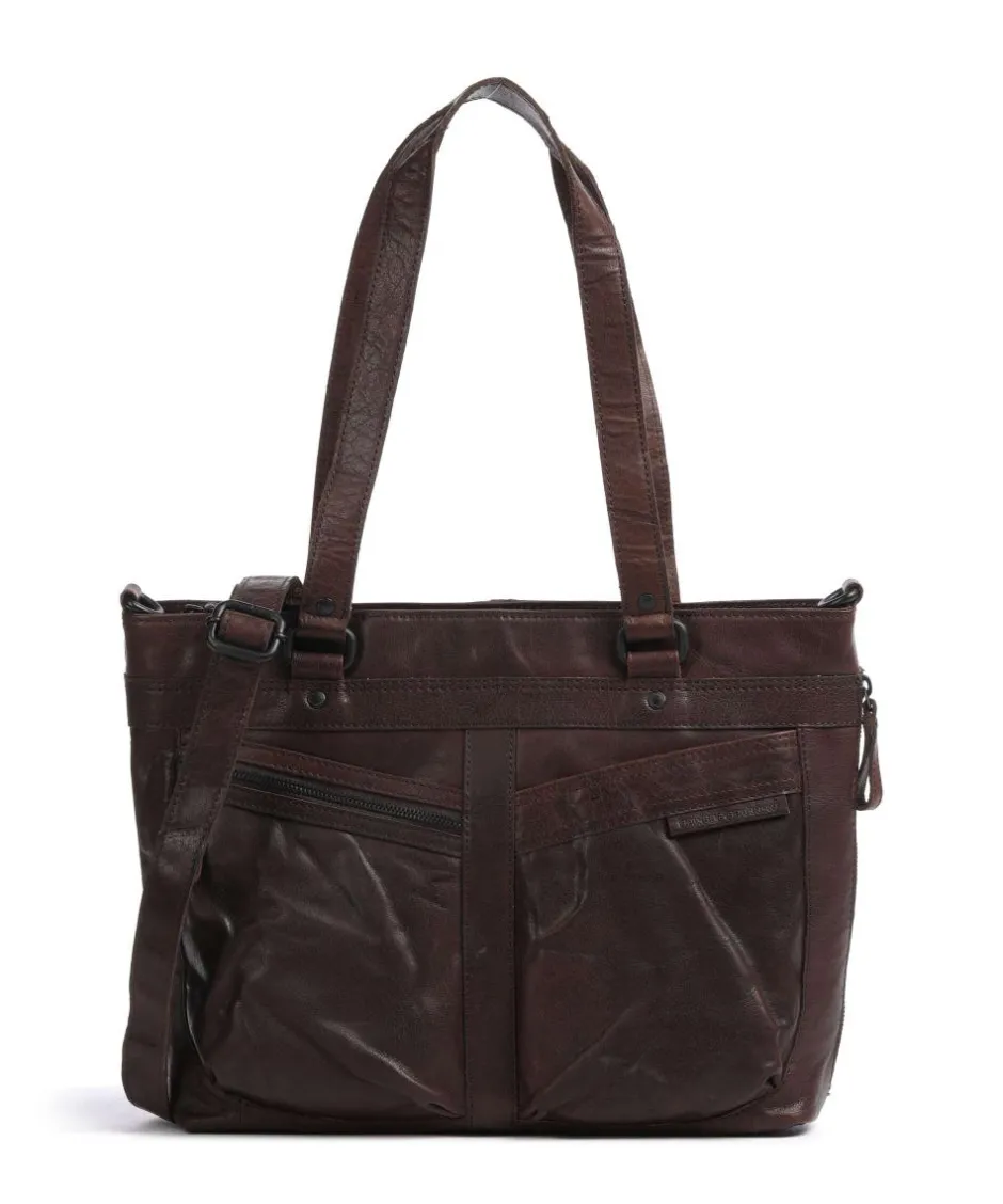 Spikes & Sparrow Crossbody Bags|Shoulder Bags-Bronco José Shoulder bag 13″ grained leather