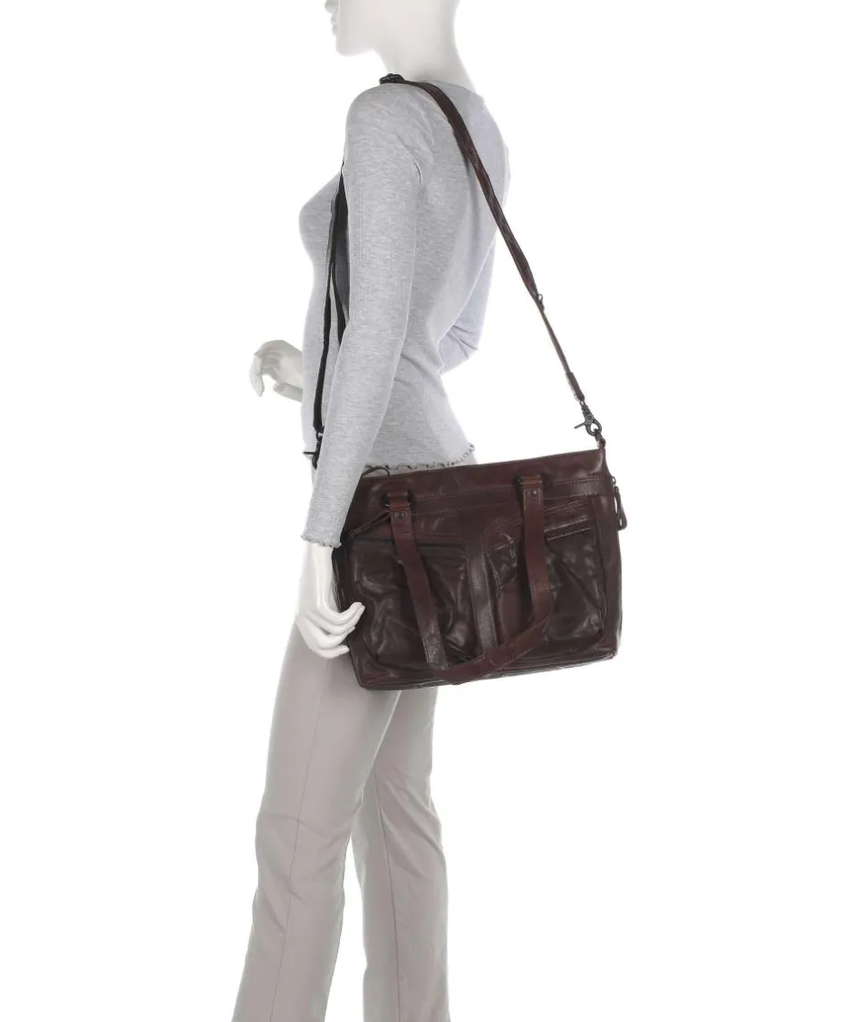 Spikes & Sparrow Crossbody Bags|Shoulder Bags-Bronco José Shoulder bag 13″ grained leather