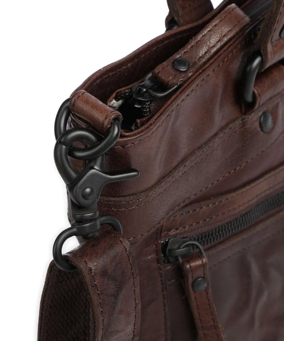 Spikes & Sparrow Crossbody Bags|Shoulder Bags-Bronco José Shoulder bag 13″ grained leather