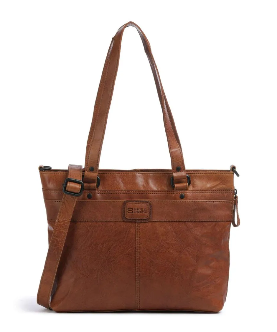 Spikes & Sparrow Business- & Laptop Bags|Tote Bags-Bronco Lavendar Tote bag 13″ fine grain leather
