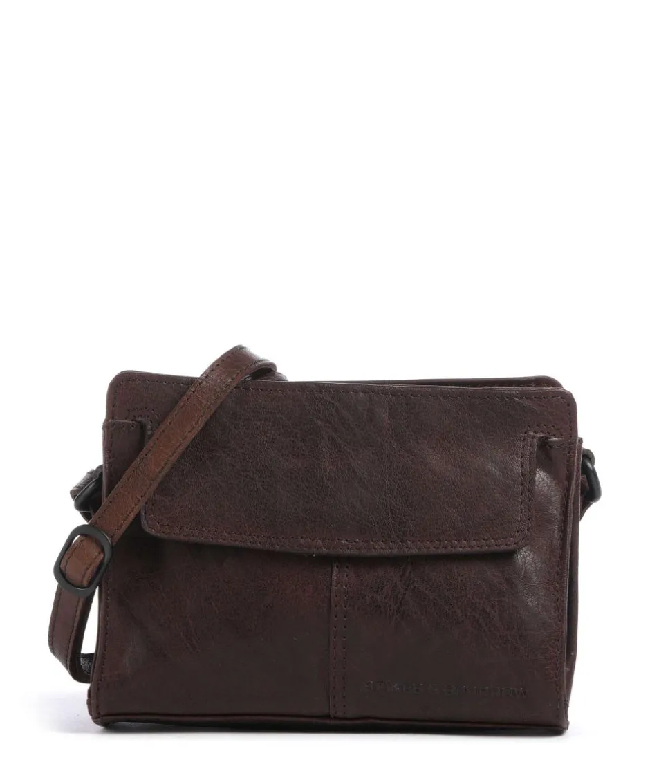 Spikes & Sparrow Crossbody Bags-Bronco Leyla Crossbody bag fine grain leather