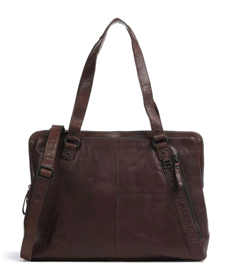 Spikes & Sparrow Business- & Laptop Bags-Bronco Lilian Laptop bag 15″ fine grain leather