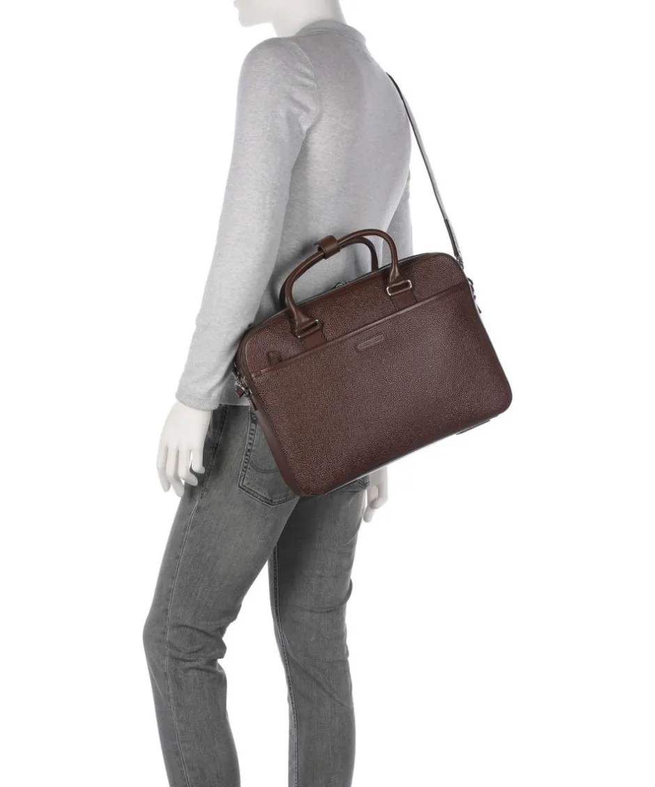 Tiger of Sweden Business- & Laptop Bags-Burin Briefcase 16″ grained cow leather