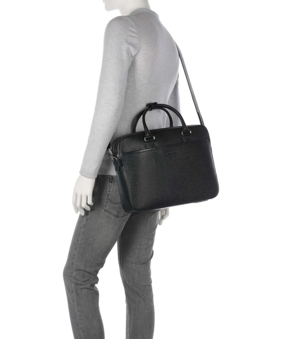 Tiger of Sweden Business- & Laptop Bags-Burin Briefcase 16″ grained cow leather