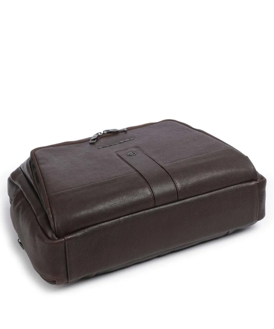 Piquadro Business- & Laptop Bags-Carl 13 Briefcase 14″ grained cow leather