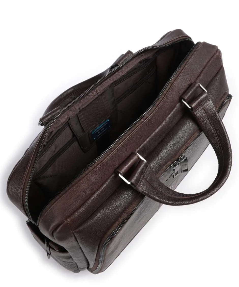 Piquadro Business- & Laptop Bags-Carl 13 Briefcase 14″ grained cow leather