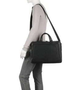 Piquadro Business- & Laptop Bags-Carl 13 Briefcase 14″ grained cow leather