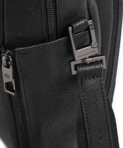Piquadro Business- & Laptop Bags-Carl 13 Briefcase 14″ grained cow leather