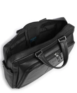 Piquadro Business- & Laptop Bags-Carl 13 Briefcase 14″ grained cow leather