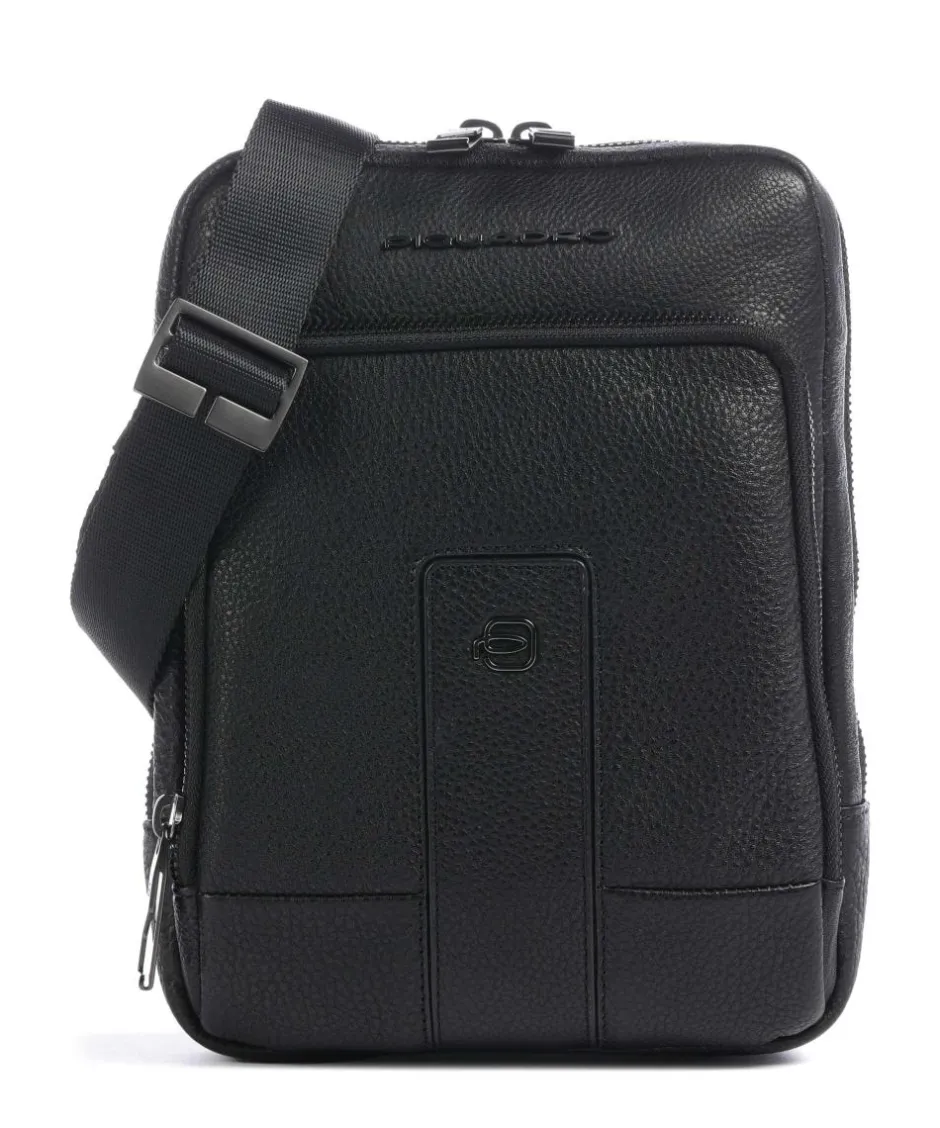 Piquadro Crossbody Bags-Carl Crossbody bag 10″ grained cow leather