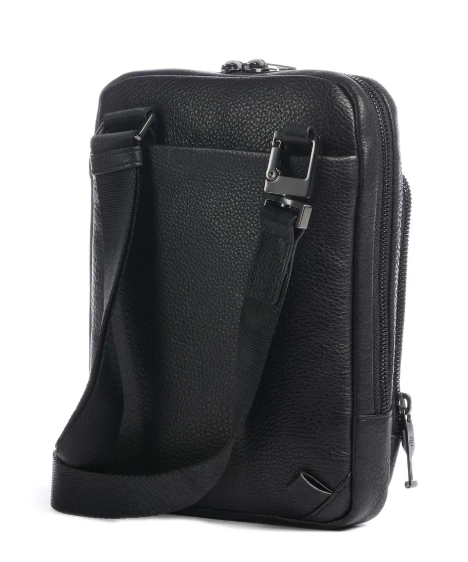 Piquadro Crossbody Bags-Carl Crossbody bag 10″ grained cow leather