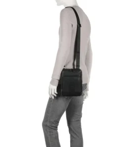 Piquadro Crossbody Bags-Carl Crossbody bag 10″ grained cow leather