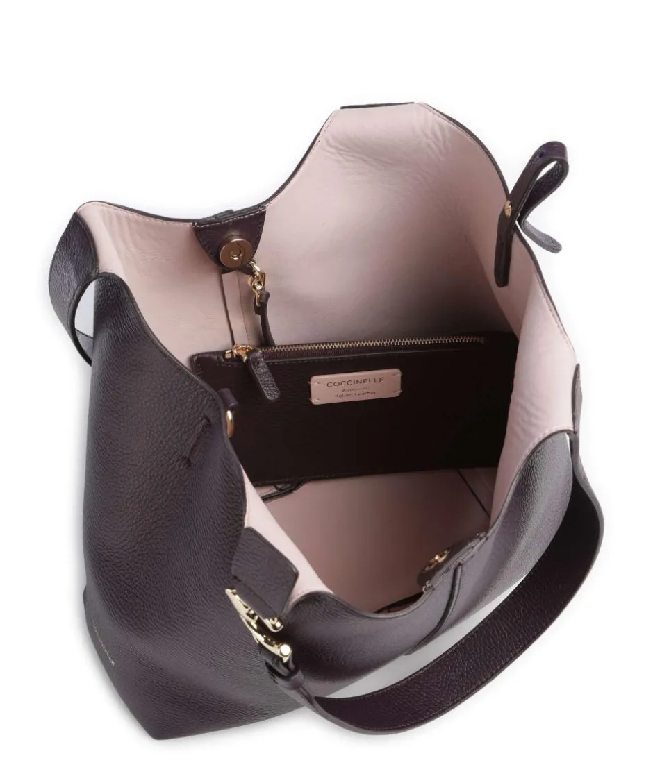Coccinelle Shoulder Bags|Hobo Bags-C-Easy Hobo bag grained cow leather