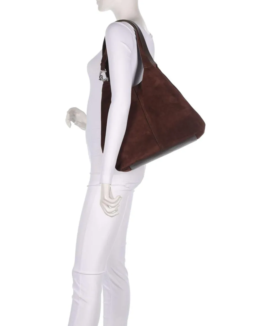 Coccinelle Shoulder Bags|Hobo Bags-C-Easy Suede Hobo bag brushed cow leather