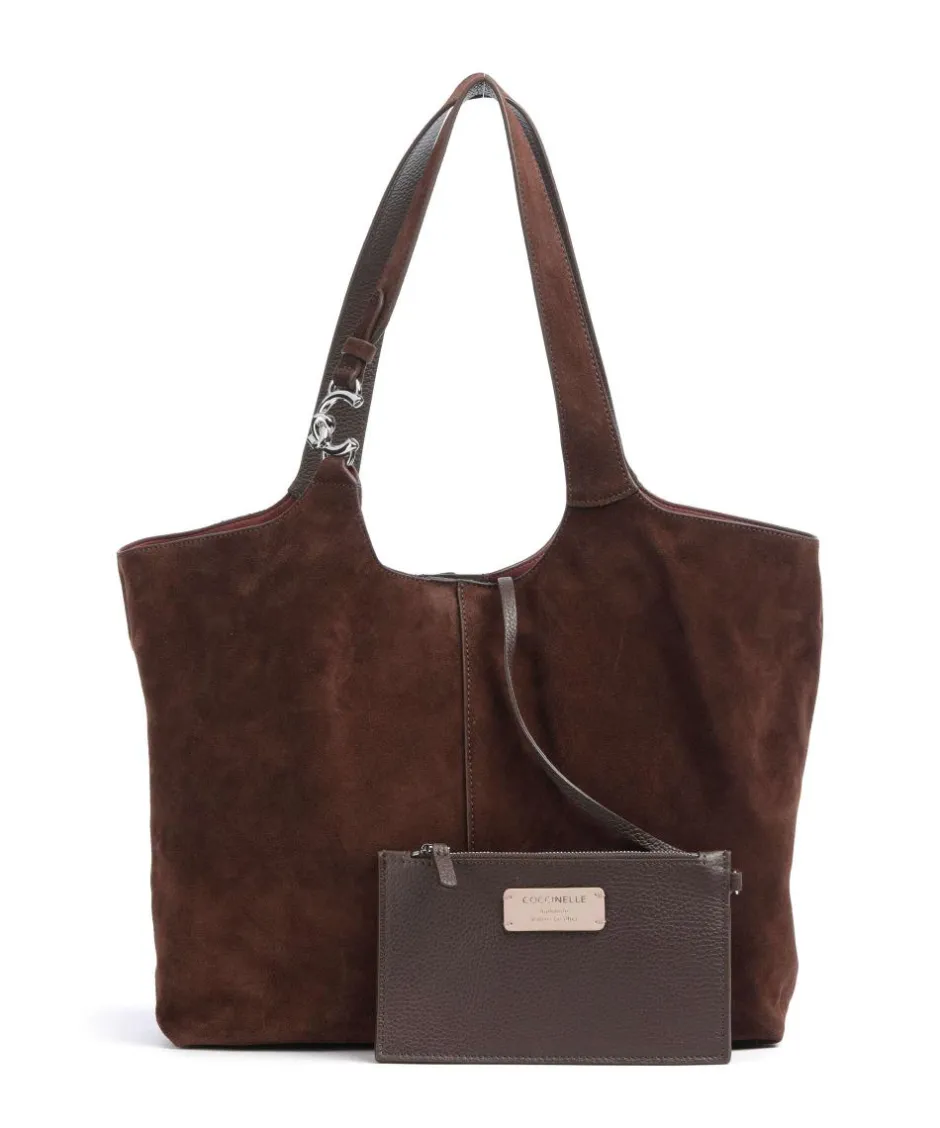 Coccinelle Shoulder Bags|Hobo Bags-C-Easy Suede Hobo bag brushed cow leather