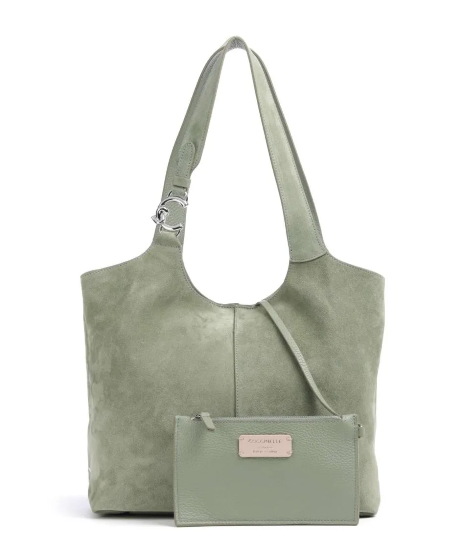 Coccinelle Shoulder Bags|Hobo Bags-C-Easy Suede Hobo bag brushed cow leather