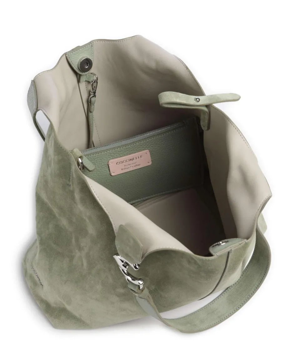 Coccinelle Shoulder Bags|Hobo Bags-C-Easy Suede Hobo bag brushed cow leather