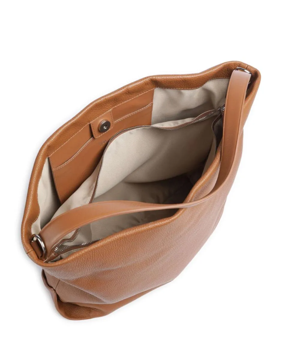 Tiger of Sweden Shoulder Bags|Hobo Bags-Cesano Hobo bag 15″ fine grain cow leather