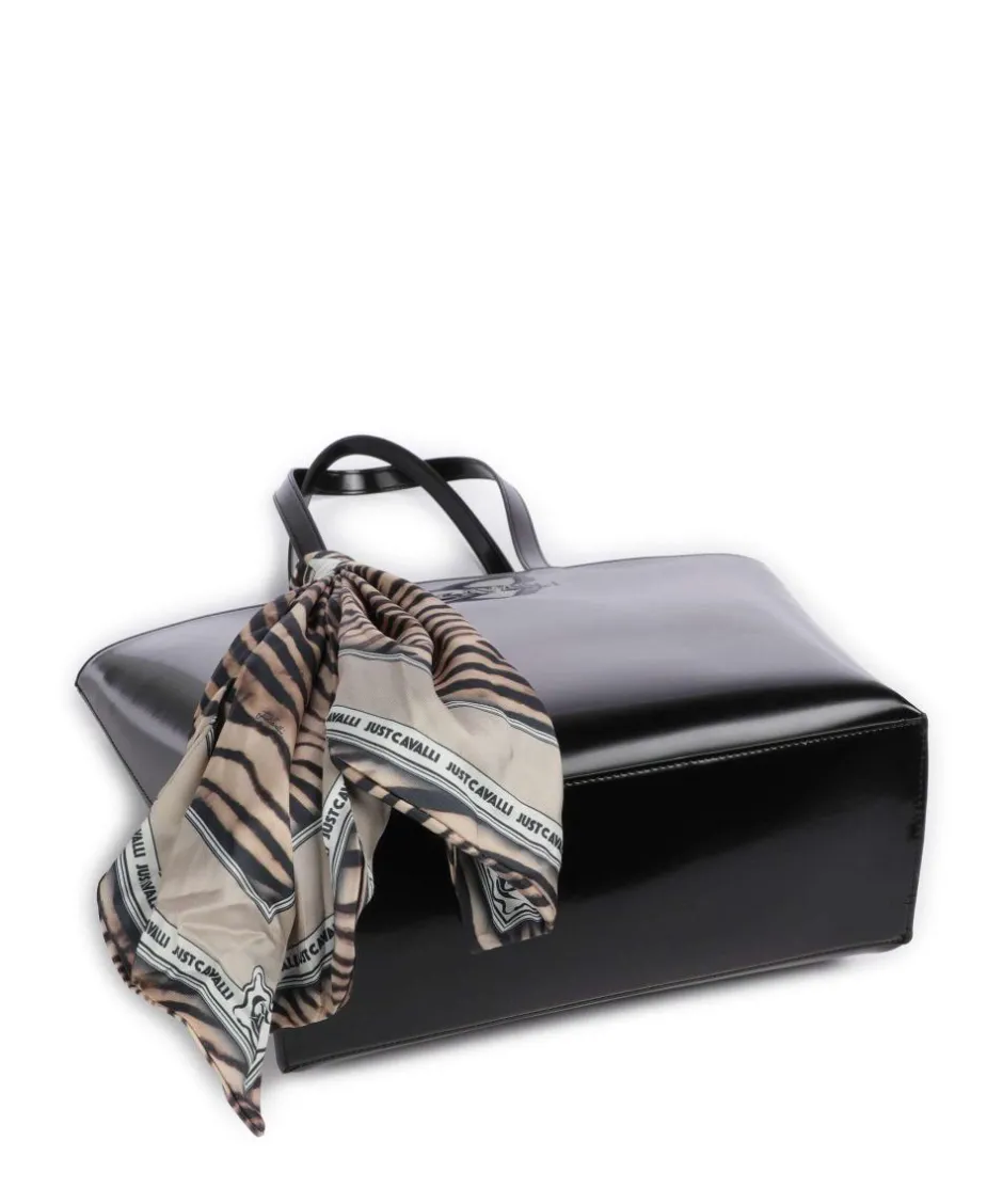 Just Cavalli Tote Bags-Chain Foulard Tote bag imitation leather