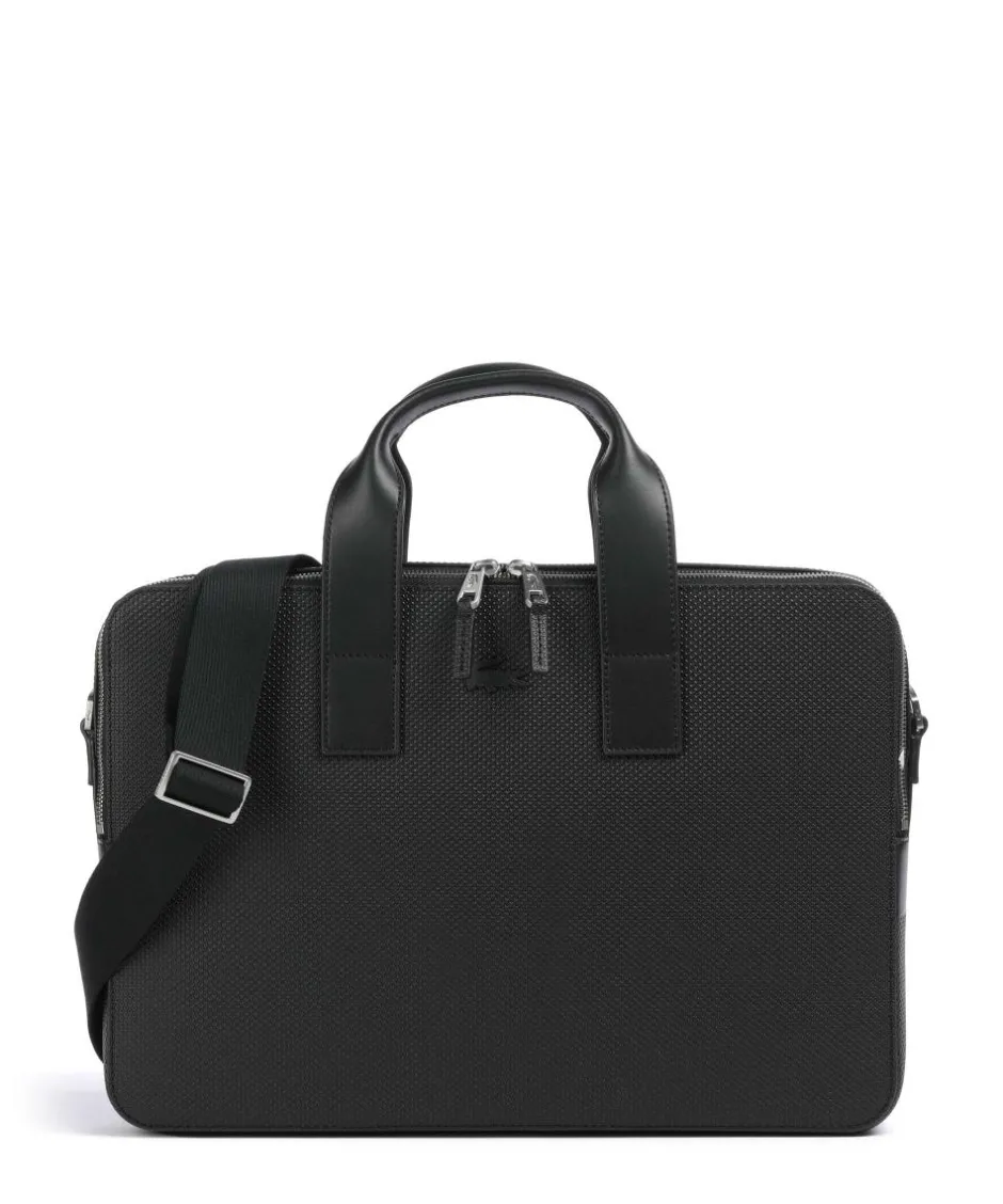 Lacoste Business- & Laptop Bags-Chantaco Briefcase 14″ embossed cow leather