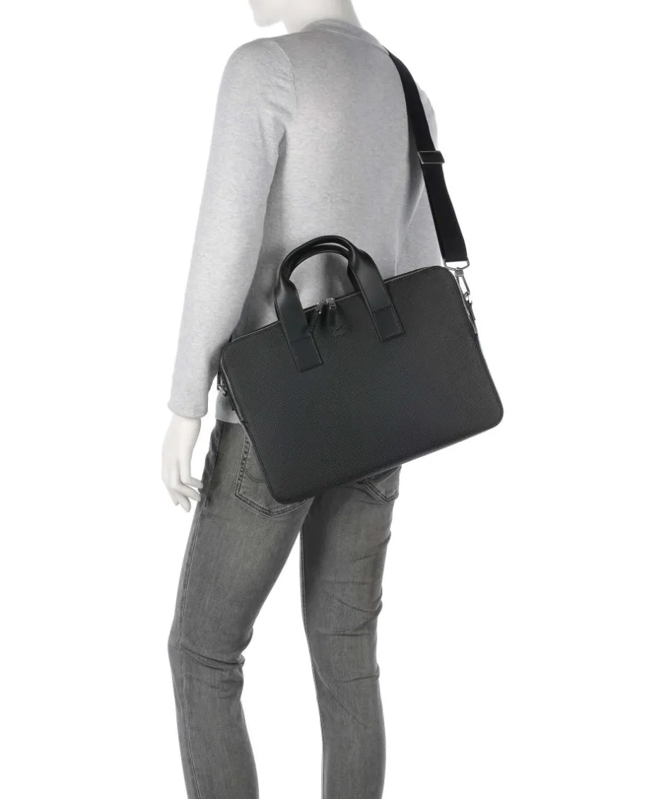 Lacoste Business- & Laptop Bags-Chantaco Briefcase 14″ embossed cow leather