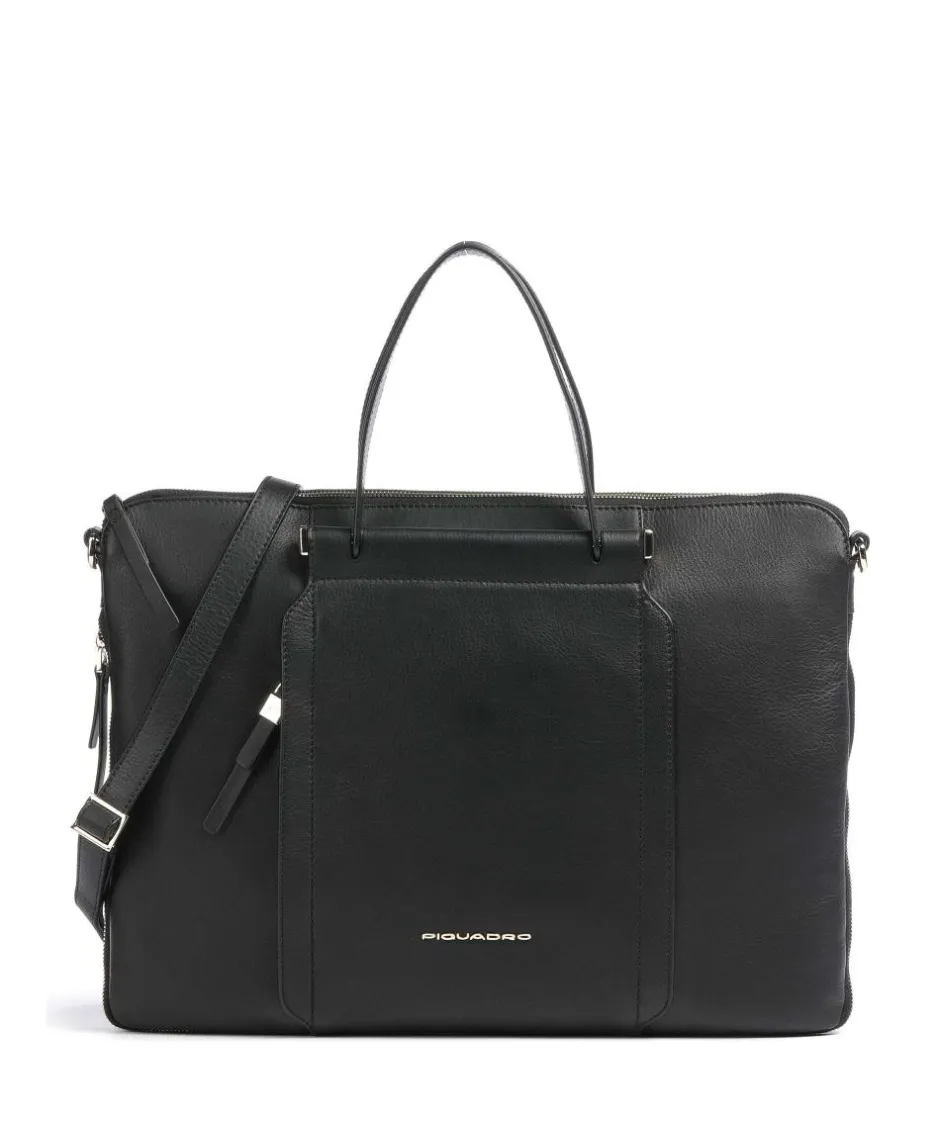 Piquadro Business- & Laptop Bags-Circle Briefcase 14″ fine grain cow leather