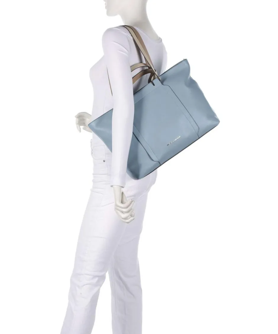 Piquadro Tote Bags|Handbags-Circle Tote bag 15″ fine grain cow leather