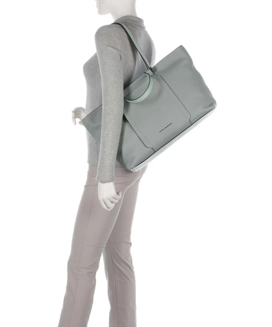 Piquadro Tote Bags-Circle Tote bag 15″ fine grain cow leather