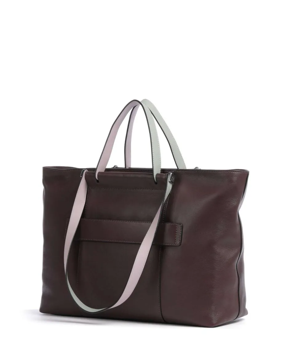 Piquadro Tote Bags|Handbags-Circle Tote bag 15″ fine grain cow leather