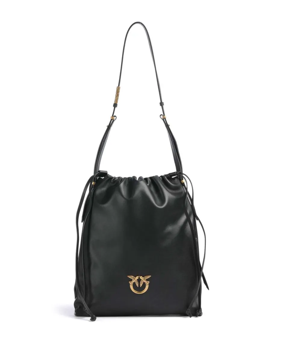 Pinko Shoulder Bags|Hobo Bags-Classic Slouchy Bucket bag fine grain cow leather