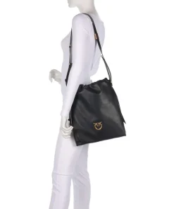 Pinko Shoulder Bags|Hobo Bags-Classic Slouchy Bucket bag fine grain cow leather