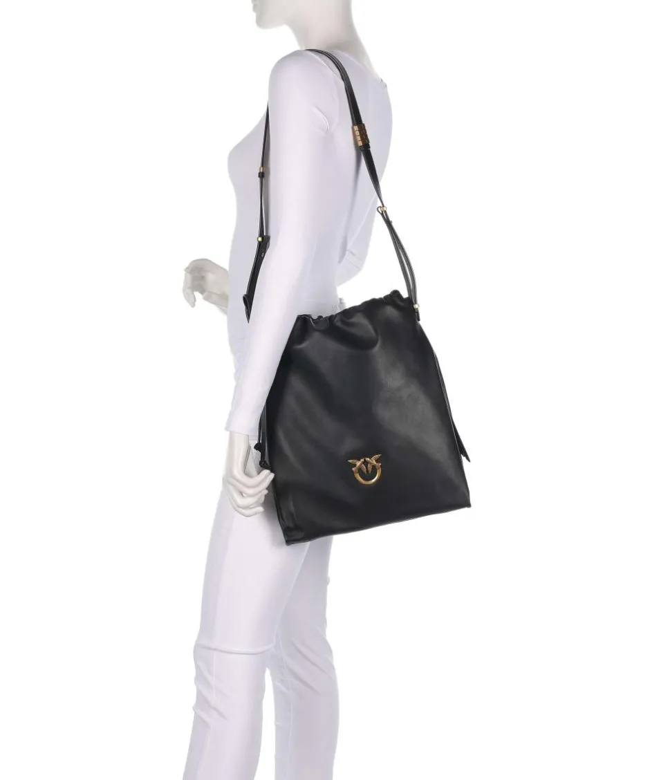 Pinko Shoulder Bags|Hobo Bags-Classic Slouchy Bucket bag fine grain cow leather