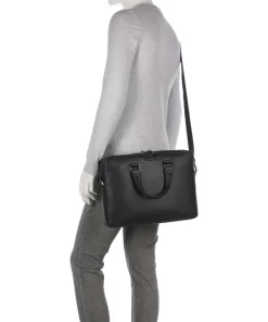 Lancel Business- & Laptop Bags-Côme Briefcase 14″ grained cow leather