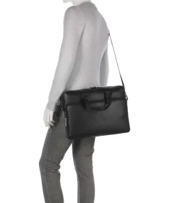 Lancel Business- & Laptop Bags-Côme Briefcase 16″ grained cow leather