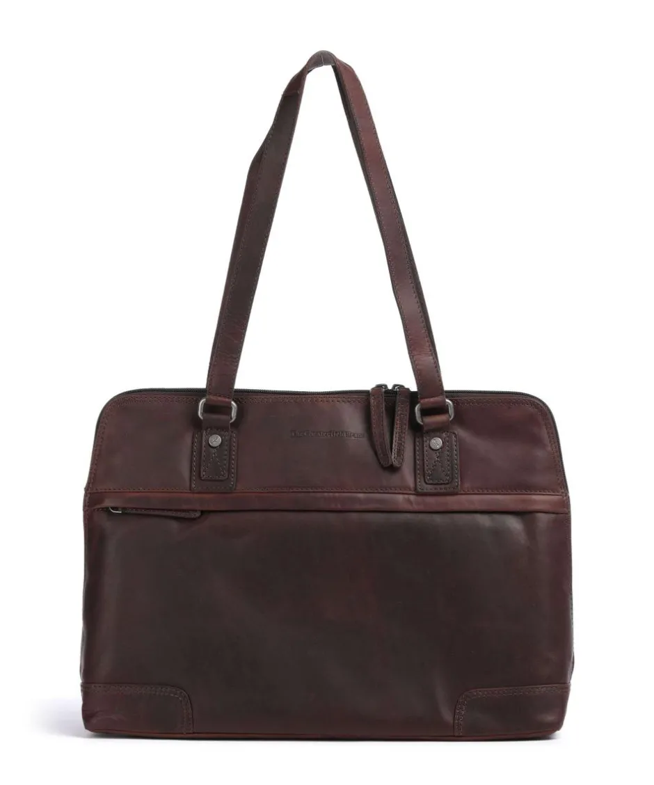 The Chesterfield Brand Shoulder Bags-Cow Wax Pull Up Branson Shoulder bag 14″ cow leather