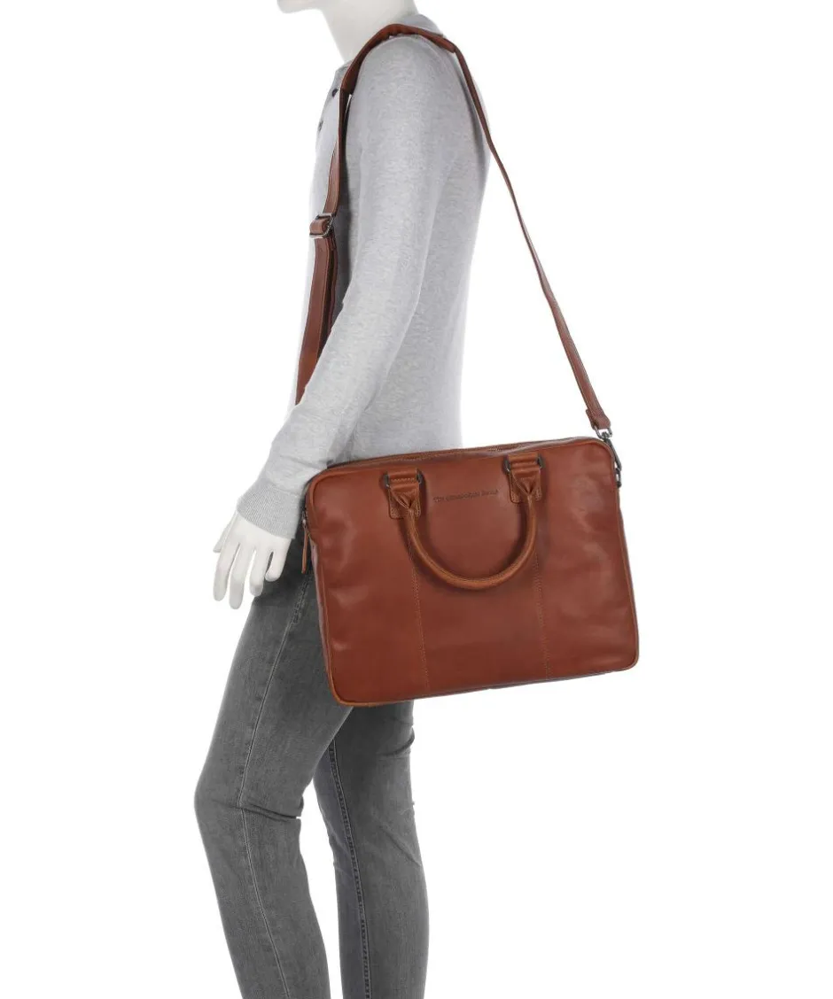 The Chesterfield Brand Business- & Laptop Bags-Cow Wax Pull Up Fabian Briefcase 15″ cow leather