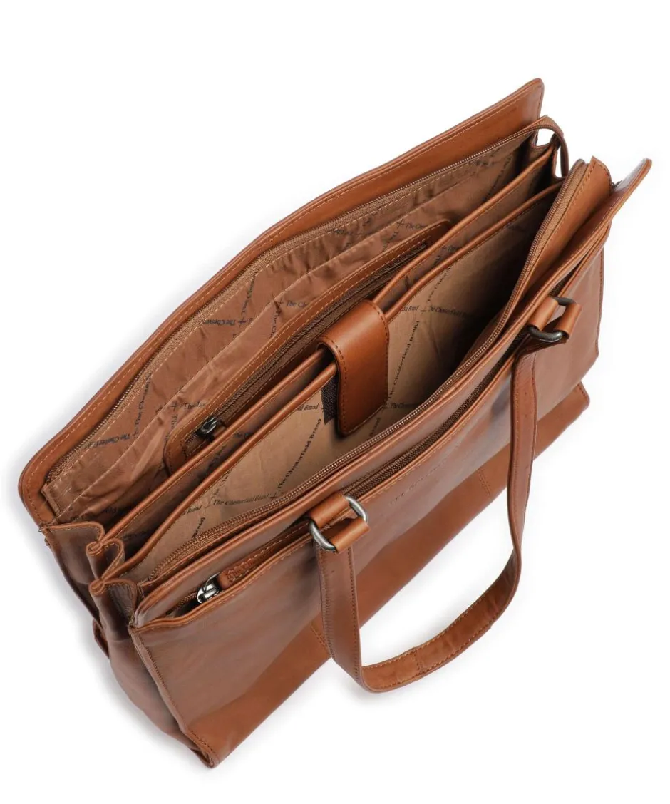 The Chesterfield Brand Tote Bags-Cow Wax Pull Up Fidenza Tote bag 15″ pull-up cow leather