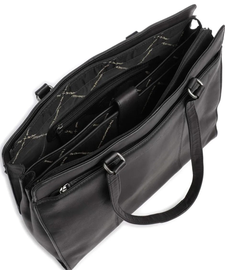 The Chesterfield Brand Tote Bags-Cow Wax Pull Up Fidenza Tote bag 15″ pull-up cow leather