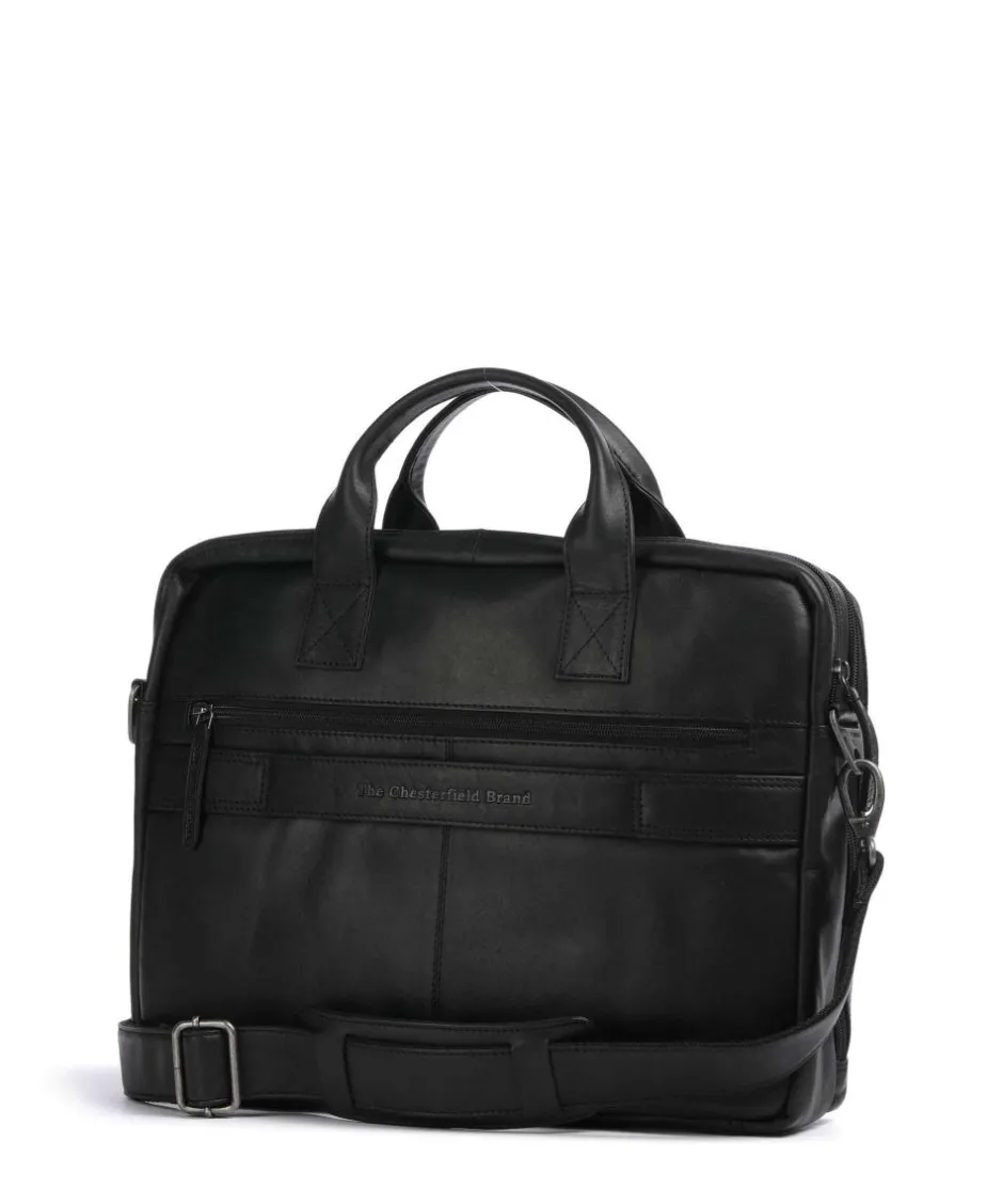 The Chesterfield Brand Business- & Laptop Bags-Cow Wax Pull Up Frazer Briefcase 15″ cow leather