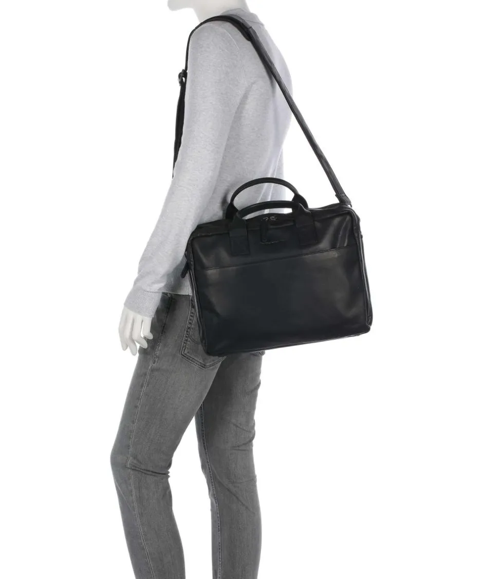 The Chesterfield Brand Business- & Laptop Bags-Cow Wax Pull Up Frazer Briefcase 15″ cow leather
